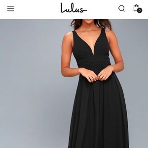 Black floor length bridesmaids dress/evening dress